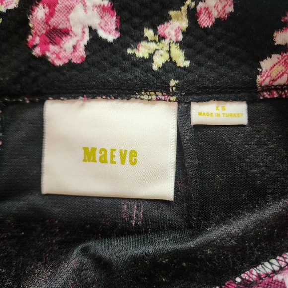 Anthropologie Maeve XS Stretch Knit Floral Jacquard Pencil Skirt Classic Office - Picture 3 of 5